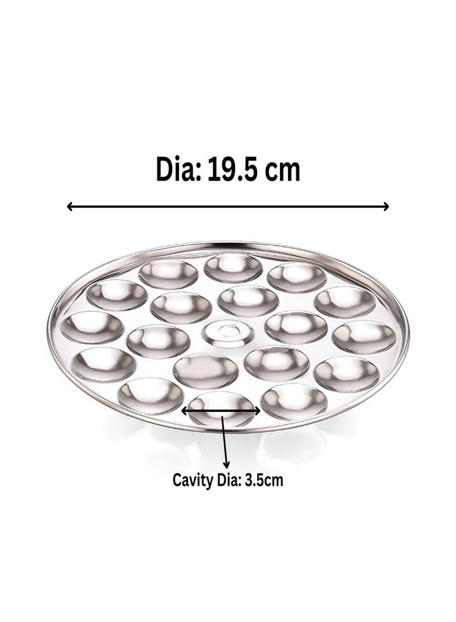 AadiVeer Stainless Steel Mini Idli Maker | Mini Idli Stand | Small Idli Maker With Rod and Lifter (2 Plates - 36 Idlies) Fits in all Idli cooker - Image 3